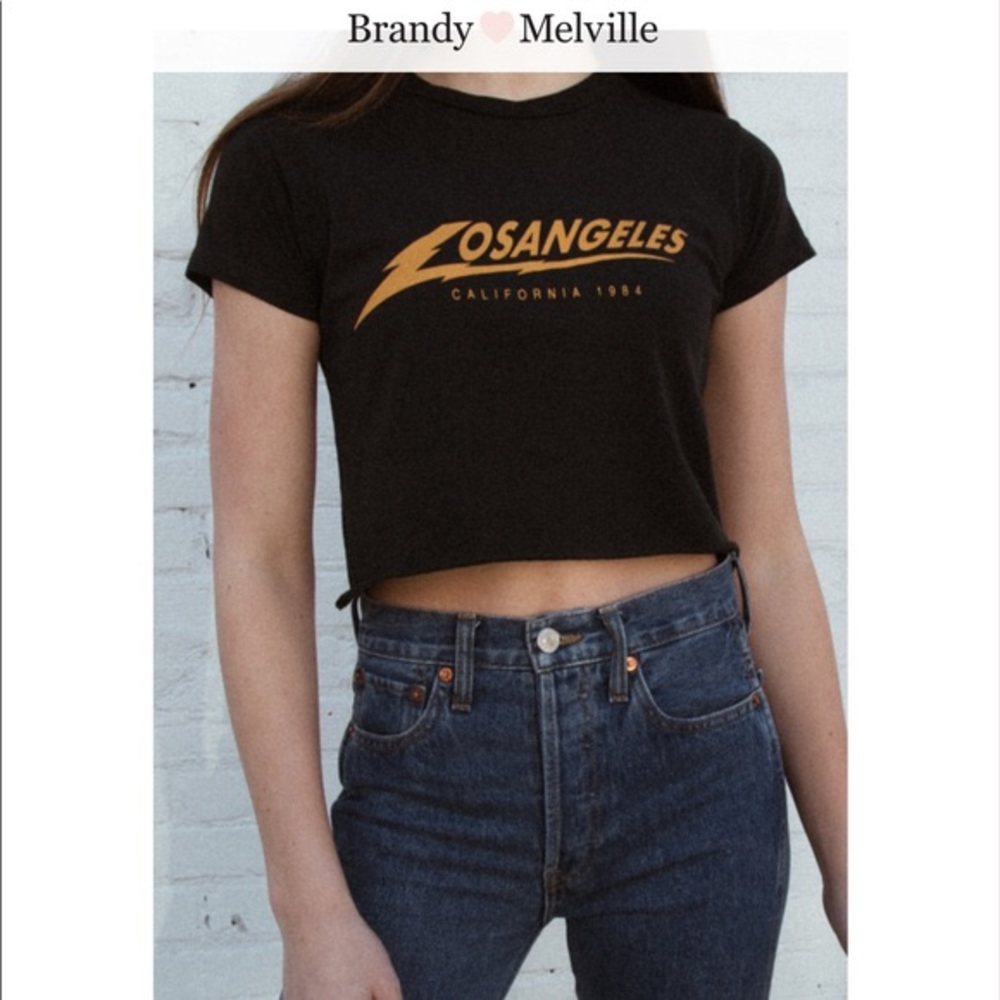 Brandy Melville Los Angeles Cropped tee